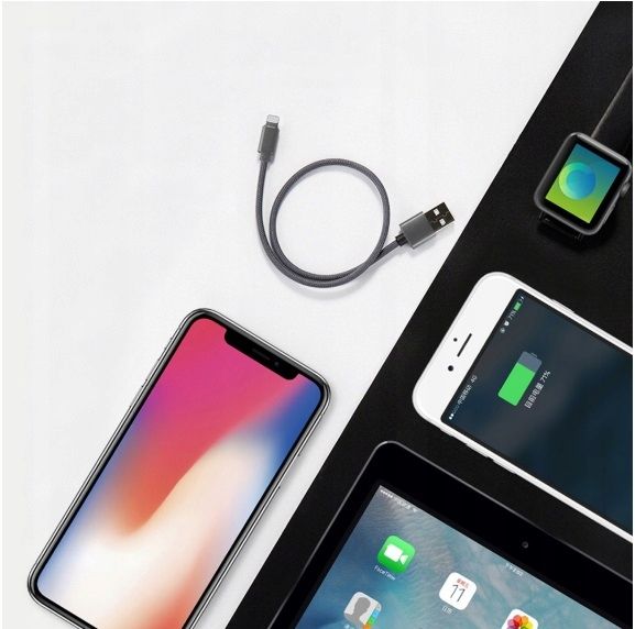 Oryginalny Kabel Rock Usb Do Iphone 7 8 10 X Xs Xi zdjęcie 5