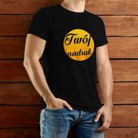 Czarna, bawełniana koszulka z Twoim nadrukiem XS