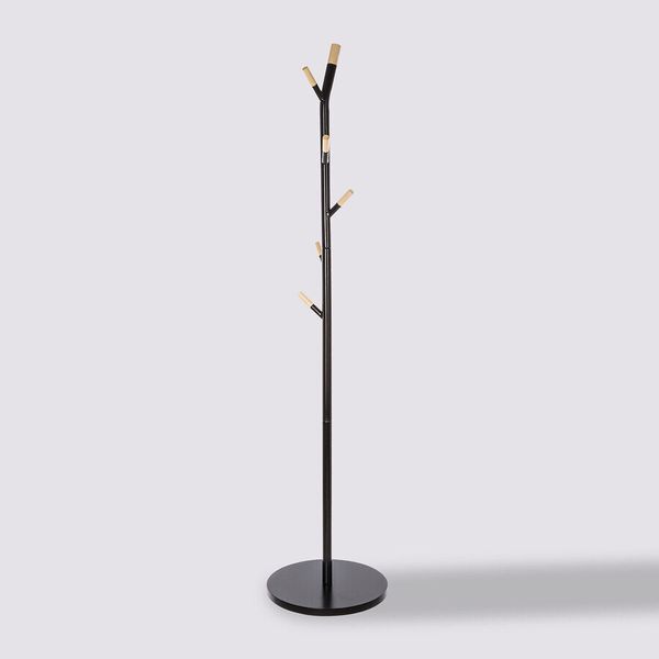 Wieszak stojący 6 haków czarny zdjęcie 4