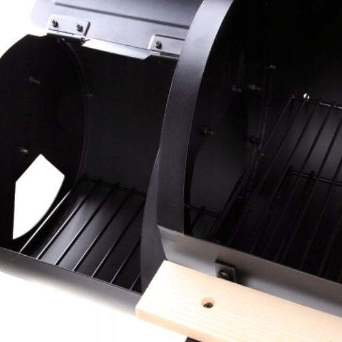 OGRODOWY GRILL WĘGLOWY STALOWY Z WĘDZARNIĄ RUSZT 60X30CM NA KÓŁKACH LUND na Arena.pl