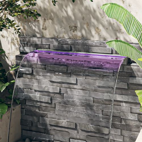 Wylewka do wodospadu z RGB LED, stal nierdzewna, 108 cm na Arena.pl