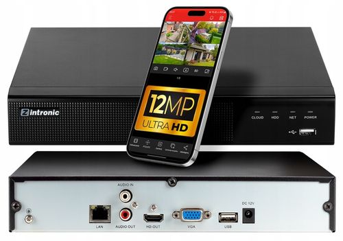 REJESTRATOR DO MONITORINGU SIECIOWY NVR IP 9 KANAŁOWY 12MPx 4K na Arena.pl