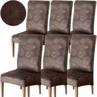 ZESTAW 6 SZT POKROWIEC NA KRZESŁO WELUR WYDŁUŻONY