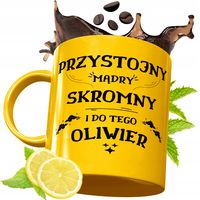Złoty Kubek Premium Dla Oliwiera Na Urodziny Na Prezent Z Nadrukiem Z Nadru