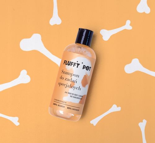 SZAMPON dla psów do zadań SPECJALNYCH FluffyPet 300ml HIPOALERGICZNY WEGAN na Arena.pl