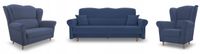 Zestaw LOFT 3+2+1 Kanapa, sofa i fotel Avra 14 niebieski PRODUCENT PL
