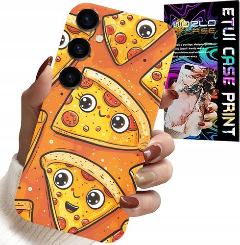 ETUI DO SAMSUNG GALAXY S23 FE - SŁODKIE UŚMIECHNIĘTE PIZZE CASE + SZKŁO na Arena.pl