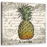 Emaga Obraz na płótnie, Ananas vintage - 60x60