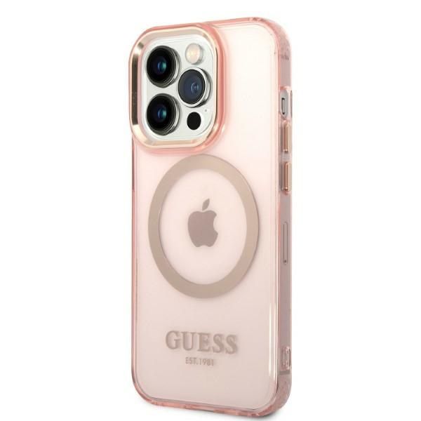Etui Guess do iPhone 14 Pro, Różowy, MagSafe zdjęcie 2