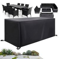 Pokrowiec ogrodowy na zestaw 230 x 165 x 80 cm czarny