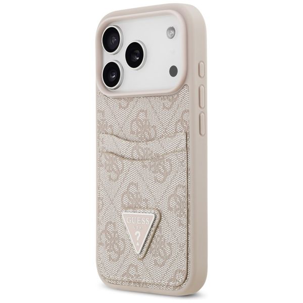 Etui Guess 4G Double Card Triangle do iPhone 17 Pro różowy zdjęcie 2
