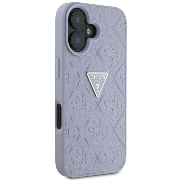 etui guess hot stamp 4g pattern triangle metal logo do iphone 16 zdjęcie 4