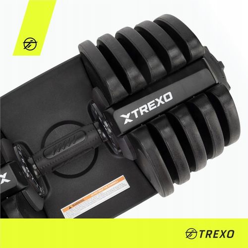 Hantel regulowany TREXO Stalowe TXO-B4W001 40 kg czarny 8 talerzy na Arena.pl