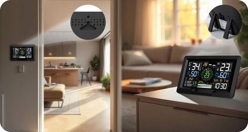 Bezprzewodowa stacja pogodowa pogody higrometr termometr budzik na Arena.pl