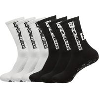 SKARPETY ANTYPOŚLIZGOWE SKARPETKI piłkarskie BIAŁE I CZARNE 34-39 6