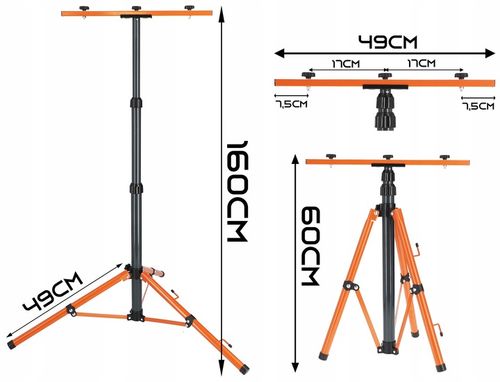 Halogen LED Budowlany Statyw Naświetlacz 100W Reflektor 11000lm na Arena.pl
