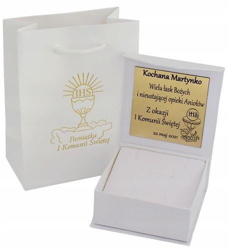 ŁAŃCUSZEK SREBRNY + MEDALIK / KOMUNIA na Arena.pl