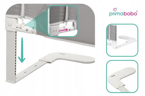 PRIMABOBO Barierka do łózka VELVO 140cm, osłona ochronna dla dzieci na Arena.pl