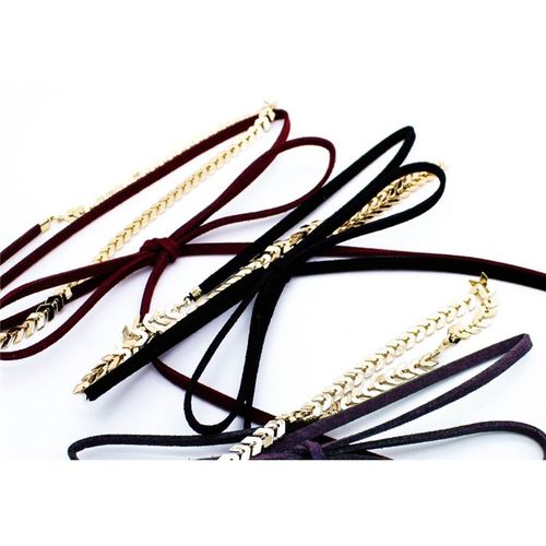 Choker Chevron - Bordowy N482Bor na Arena.pl