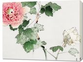 Obraz 90x70cm Tree Peony, Bijutsu Sekai Japoński Vintage do Salonu