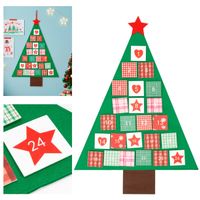 Kalendarz adwentowy, świąteczny Choinka 102 cm dekoracja na ścianę, multikolor