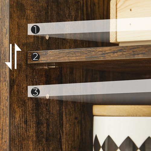 Szafka łazienkowa z półkami rustykalny brąz 60x80 cm vintage loftowy na Arena.pl