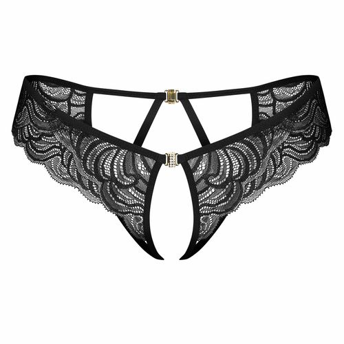 Otwarte stringi koronkowe Obsessive Divienne Crotchless Thong S/M na Arena.pl