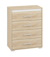 Komoda z Szufladami 4SZ 69 cm Dąb Sonoma Jasna ALVI ML