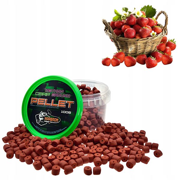 PELLET HACZYKOWY MARGROM 8mm 100g Truskawka zdjęcie 1