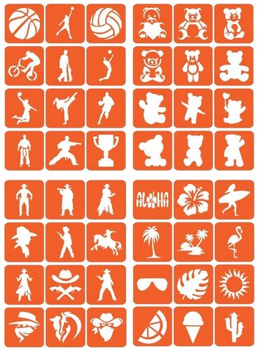 Szablony do tatuaży brokatowych, Tatuaże brokatowe - mix 100 sztuk na Arena.pl