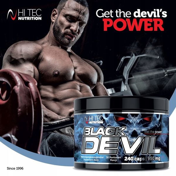 HI TEC Black DEVIL- 240 kaps BOOSTER TESTOSTERON zdjęcie 4