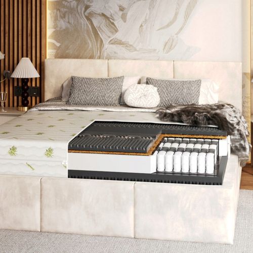 Materac Z ALOESEM sprężynowy kieszeniowy 120 x 200 24cm H3, H4 PROFILOWANY na Arena.pl