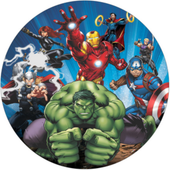 Opłatek na tort AVENGERS Batman Iron Man Hulk Thor CPT. Ameryka Spiderman