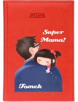 KALENDARZ A4 2026 DZIENNY Z NADRUKIEM PREZENT DLAV MAMY TATY RÓŻNE WZORY