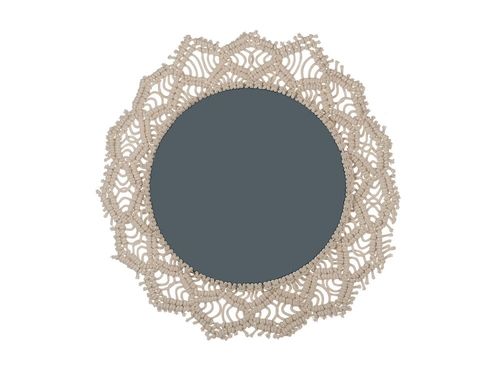 Lustro Ścienne 45 Cm Beżowe Satral na Arena.pl