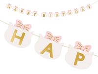 Banner Happy Birthday Kotki, 2.8 m, mix