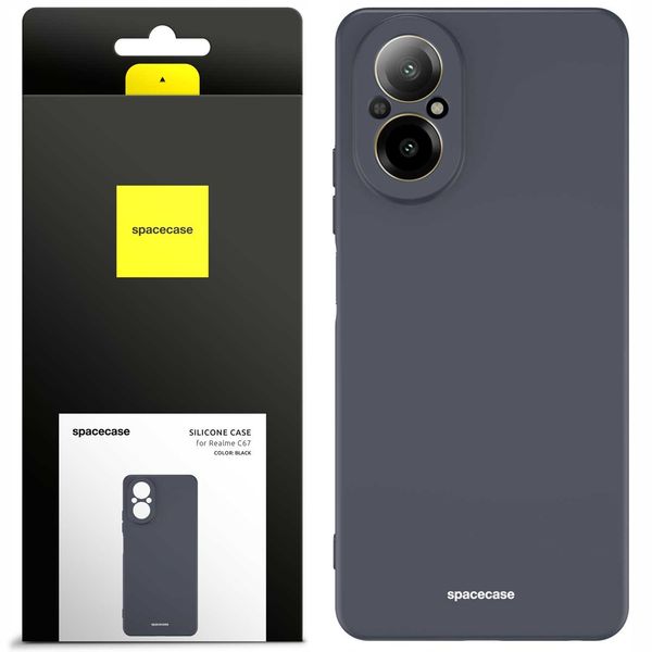 Spacecase Silicone Case Realme C67 Black zdjęcie 1