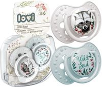 LOVI Smoczek silikonowy dynamiczny 3-6m 2 szt  Wild Soul Boy