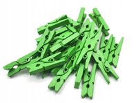 KLAMERKI DREWNIANE MINI SPINACZE 24SZT 3CM ZIELONE