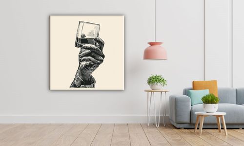 OBRAZ NA PŁÓTNIE 107 Whisky 30x30cm na Arena.pl
