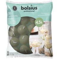 Świece pływające Bolsius BAG 4,5h 20 sztuk zielona oliwka