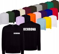 OCHRONA BLUZA OCHRONIARZA Z HAFTEM MĘSKA BEZ KAPTURA CZARNA