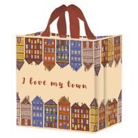 torba na zakupy 24l 35x20x35cm miasto beżowa 1szt