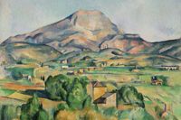 Plakat 60x40cm Mont Sainte-Victoire, Paul Cezanne Vintage do Salonu