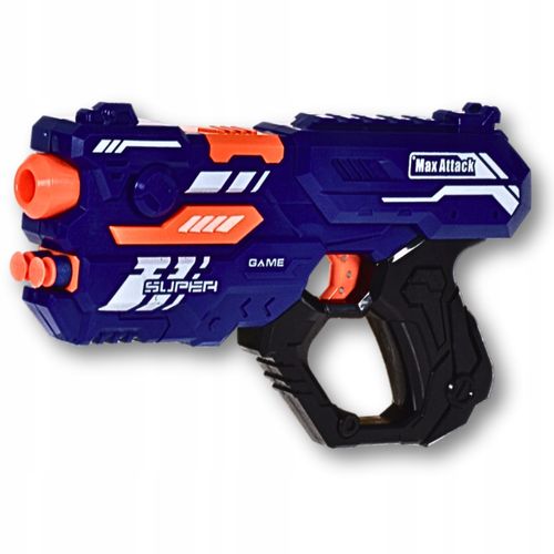 PISTOLET RĘCZNA WYRZUTNIA NA MIĘKKIE BEZPIECZNE STRZAŁKI Z MAGAZYNKIEM na Arena.pl