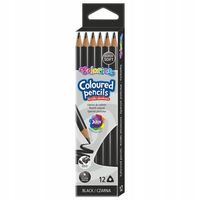 kredki ołówkowe trójkątne 12 szt colorino czarna