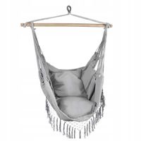 FOTEL WISZĄCY BUJANY BRAZYLIJSKI KOKON HAMAK HUŚTAWKA Z PODUSZKAMI do 120kg