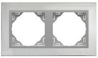 Efapel metallo ramka 2-krotna stal inox aluminium 90920 tia
