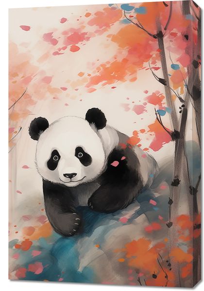 Obraz 60x90cm Panda wśród Klonów zdjęcie 1