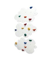 ścianka wspinaczkowa chmurka 3 białe - chwyty kolorowe